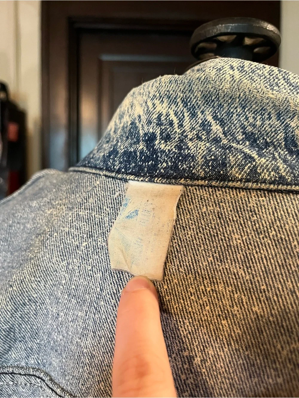 Acid Wash Denim Jacket - Light Blue